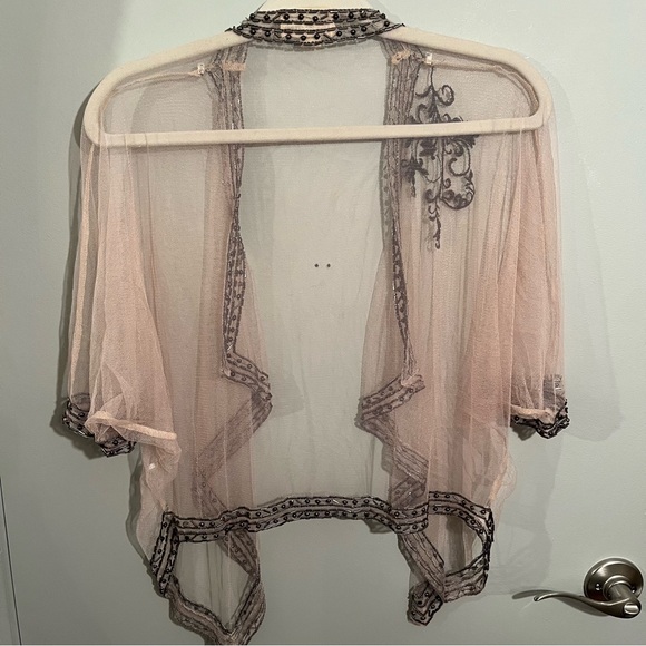 Vintage Inspired Tulle Beaded Jacket - Picture 7 of 8